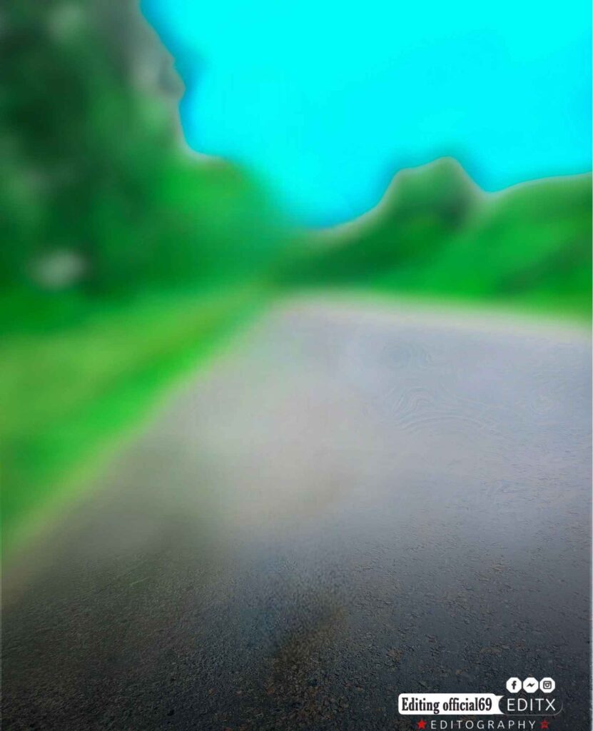Road side green colour blur effect background