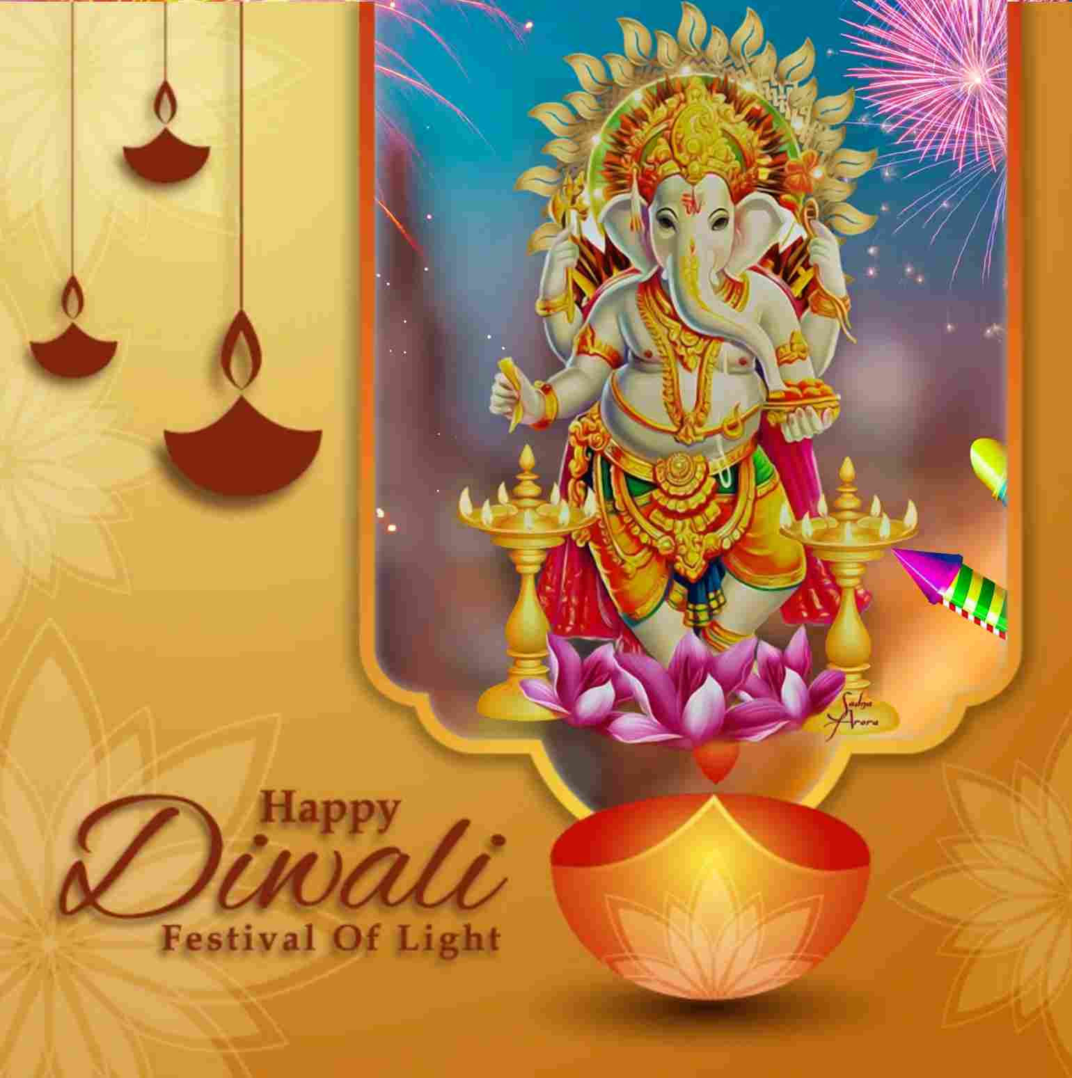 Ganesh ji happy Diwali images