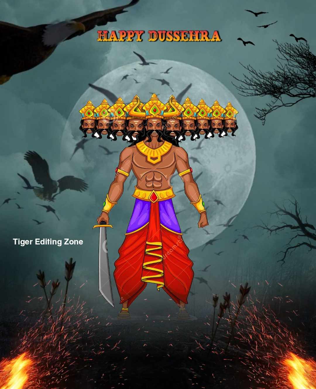 Dussehra Editing Background HD 1080p