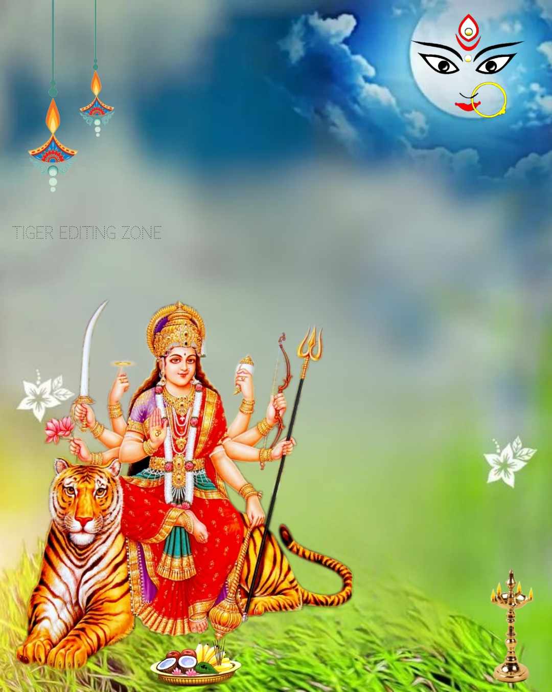 Maa Ambe Editing Background for Durga Pooja 2023