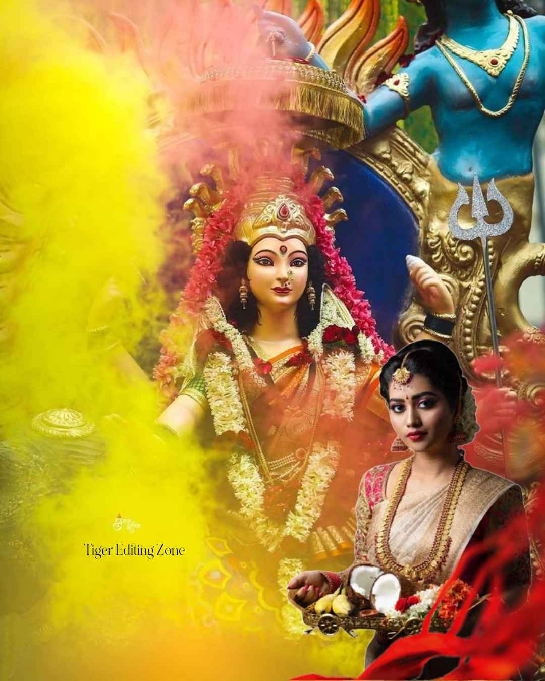Durga Puja Photo Editing Background