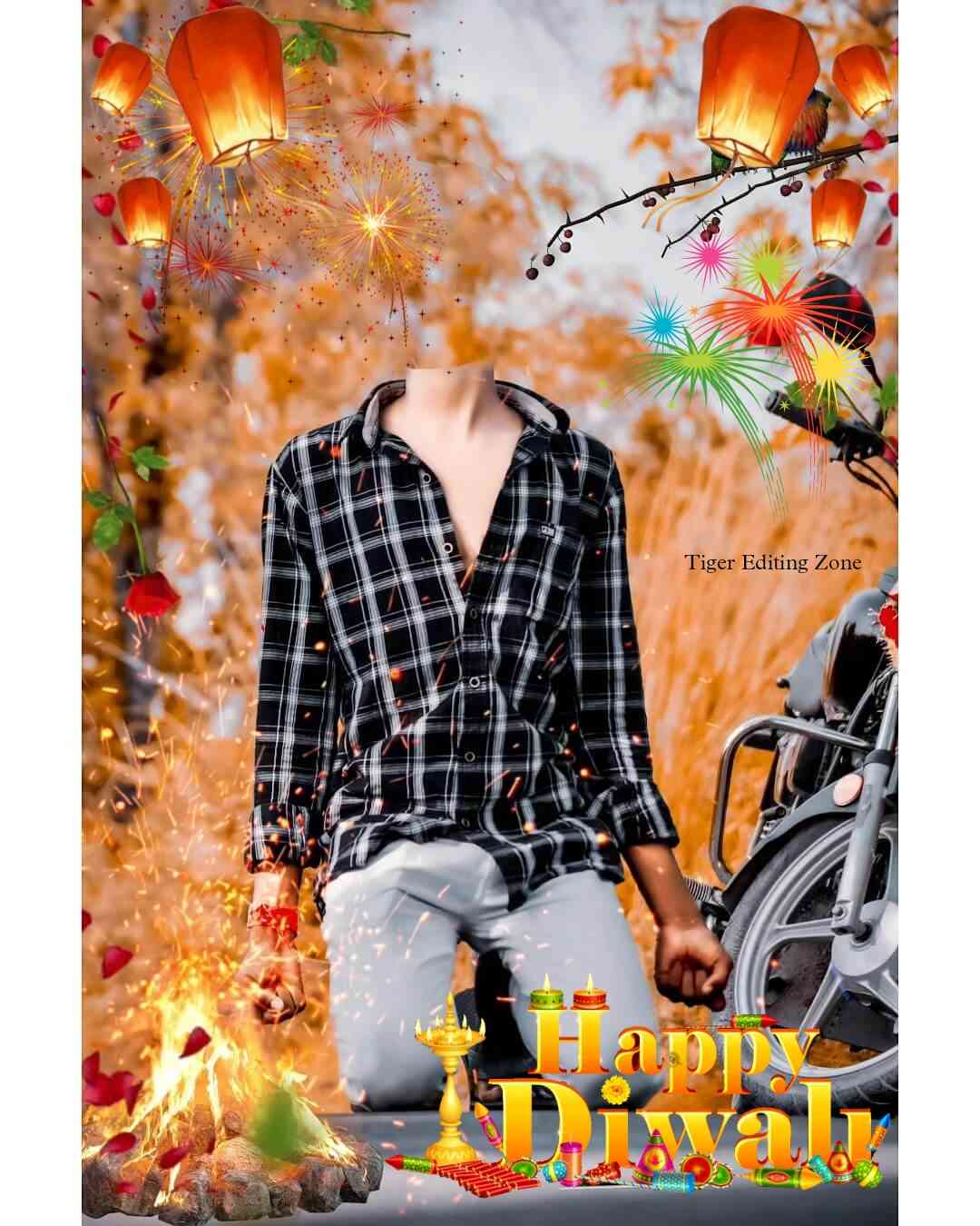 Without face Editing Background for Happy Diwali