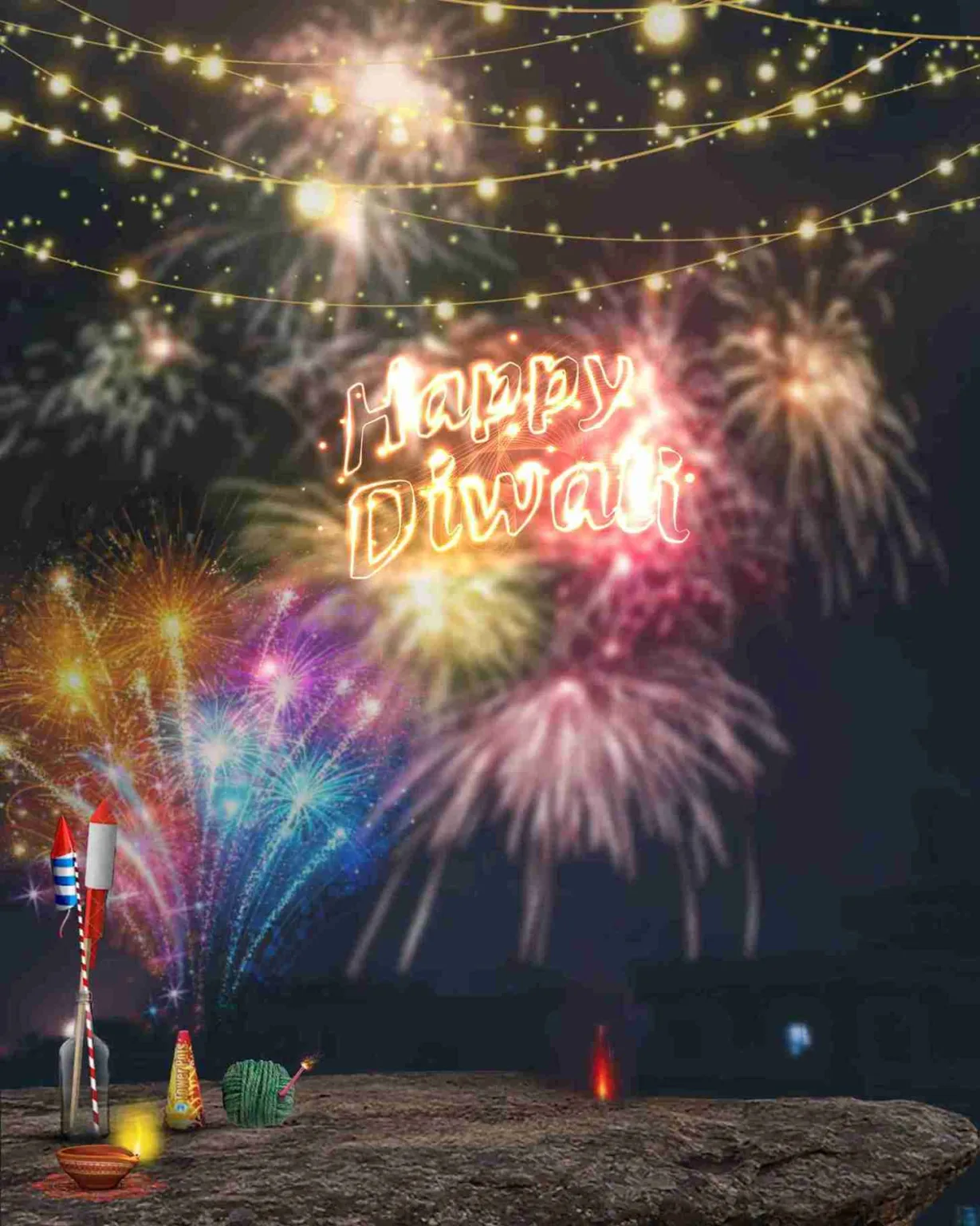 Happy Diwali Photo editing background online