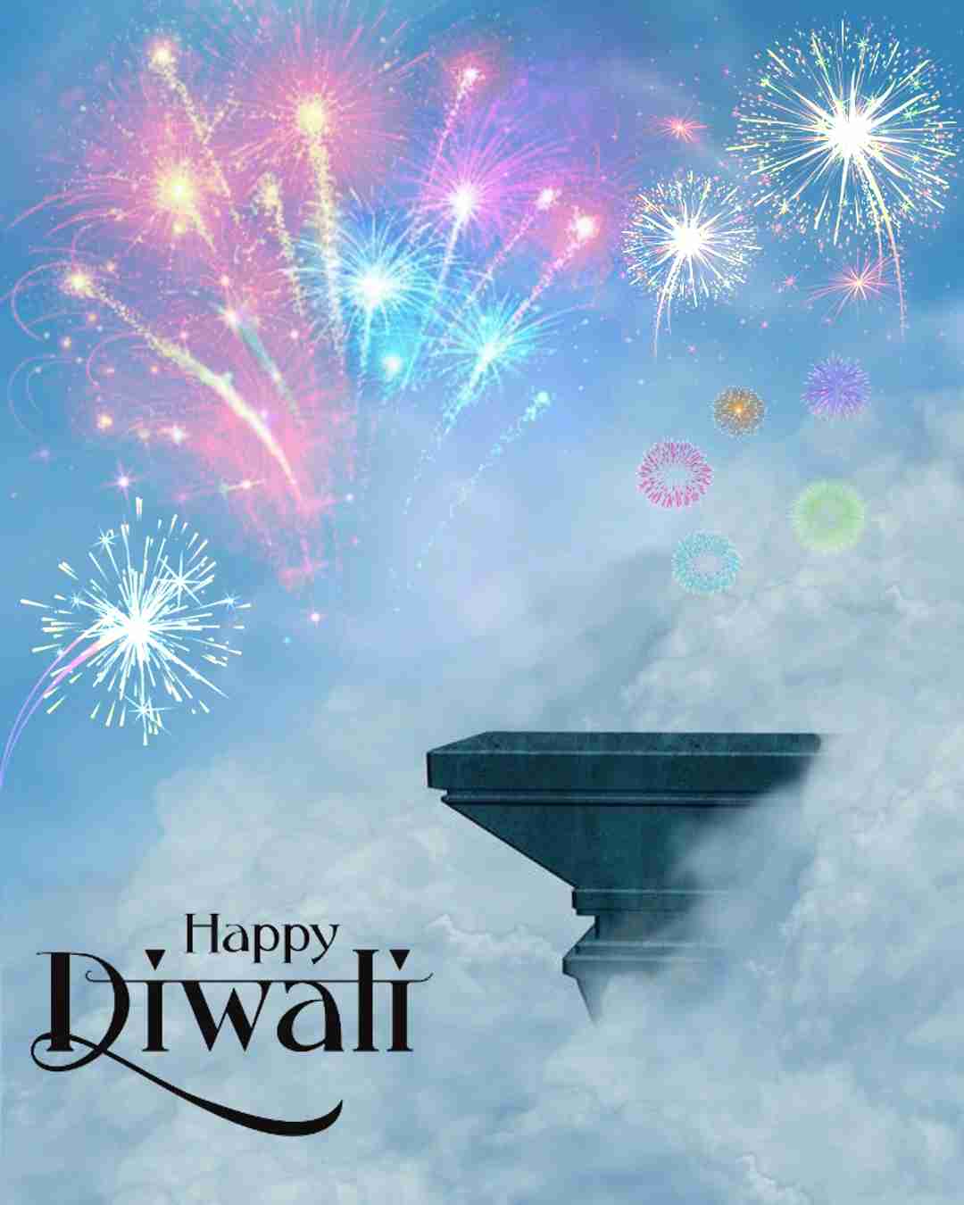Happy Diwali fireworks background HD editing