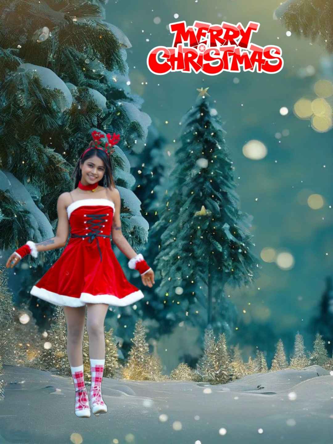 Christmas CB Photo Editing New Background With Girl