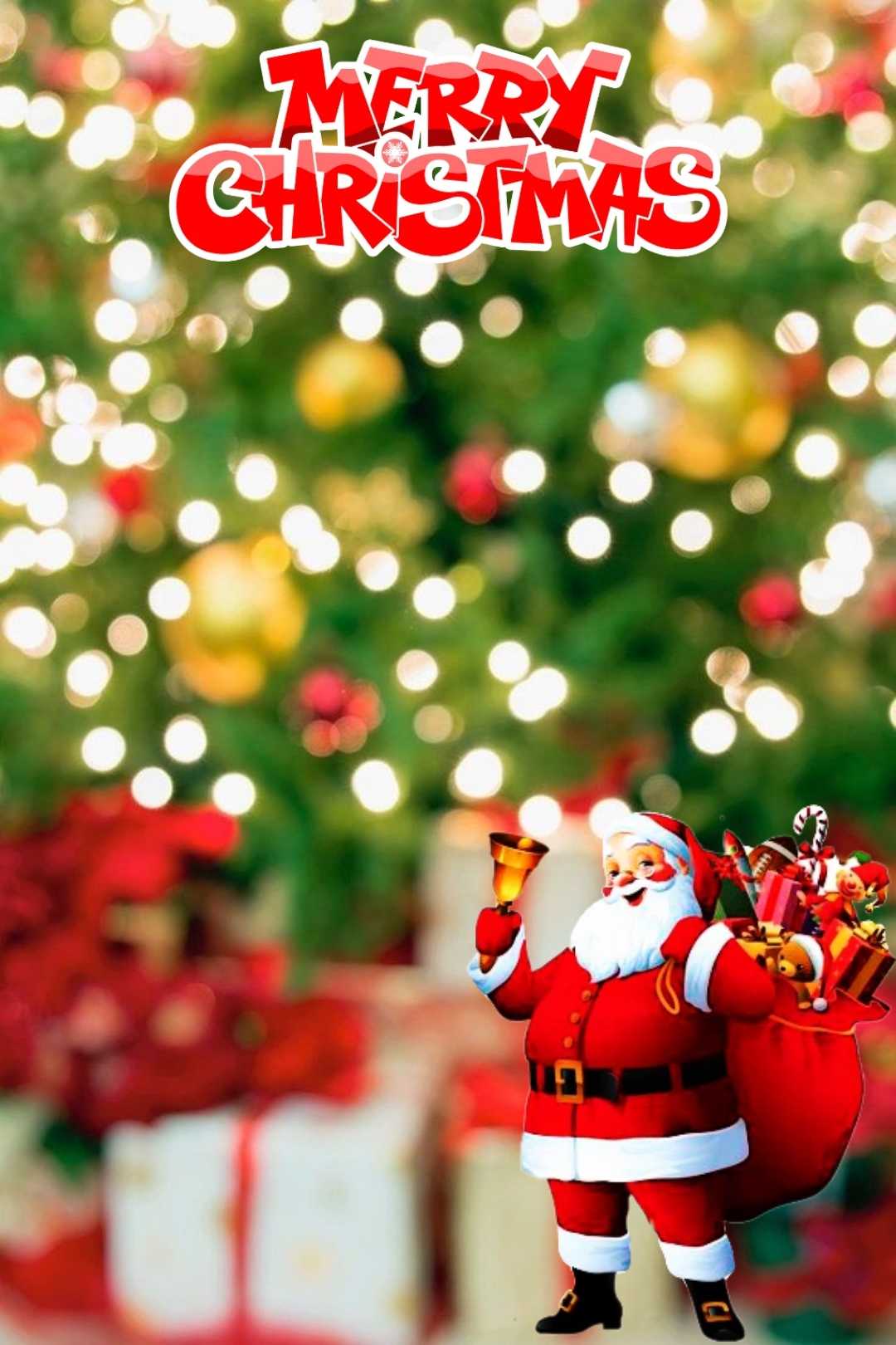 Christmas Editing Background with Santa Close