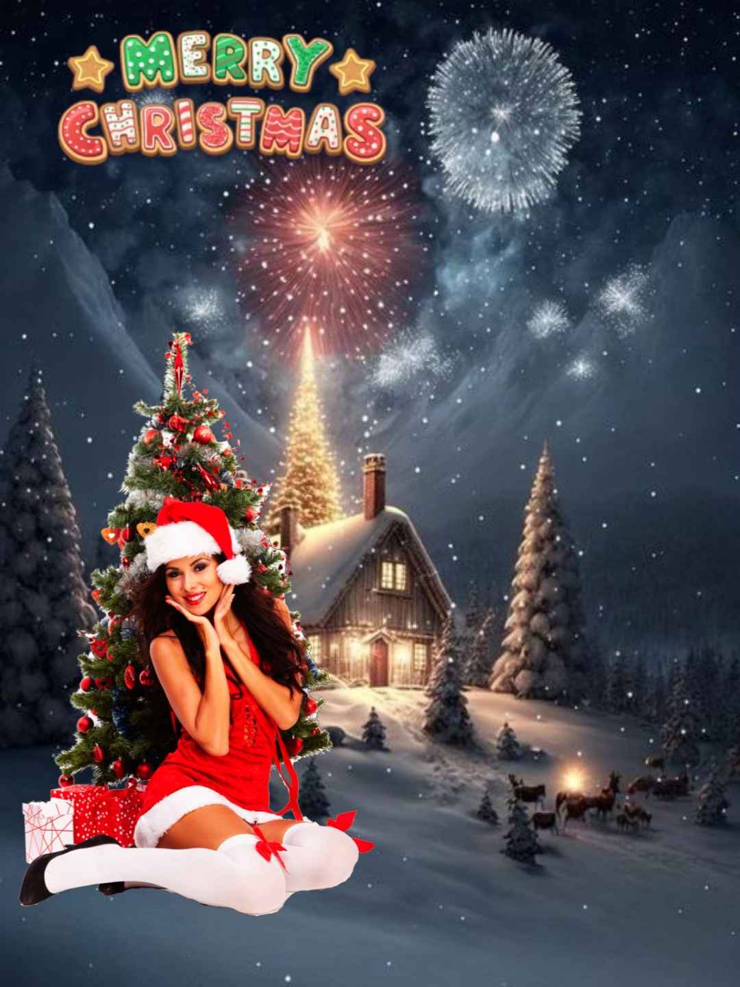 Christmas Editing Hd Backgrounds With Girl Pics