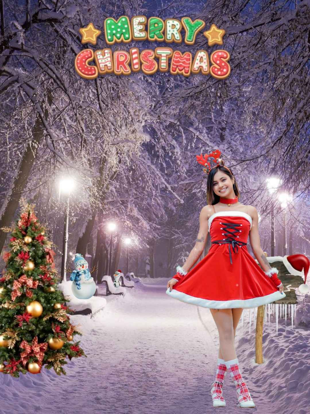 Christmas Special Editing Hd Backgrounds With Girl