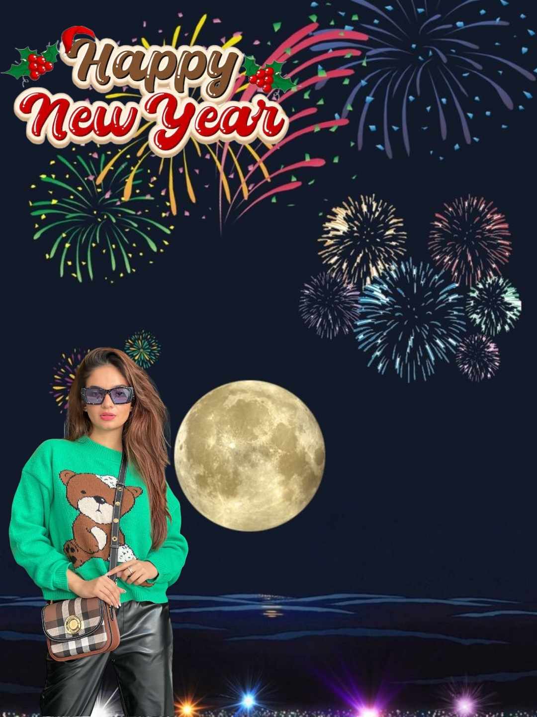 Free 2024 New Year CB Background With Girl