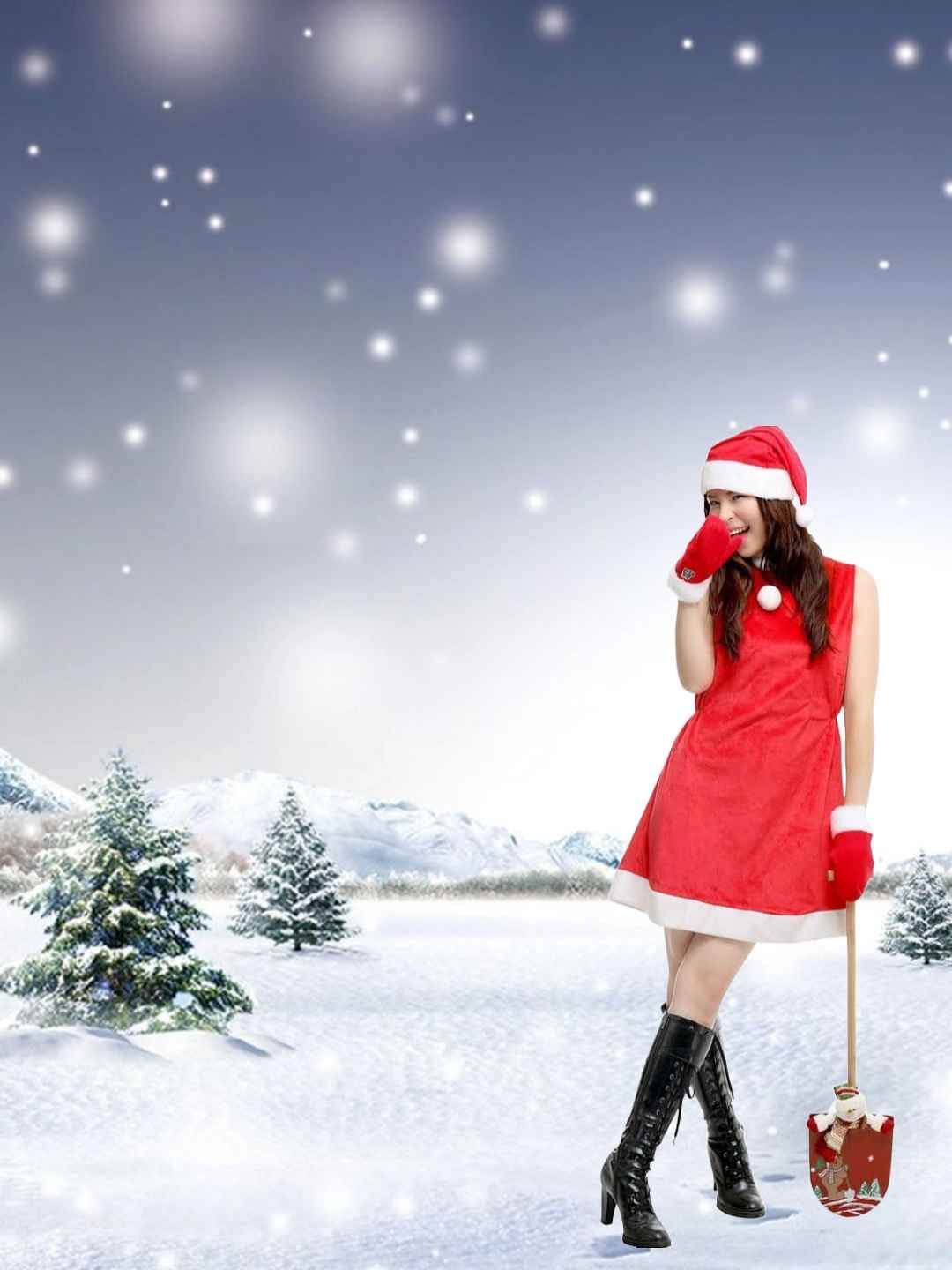 Girl Christmas HD Backgrounds With Girls For Editing