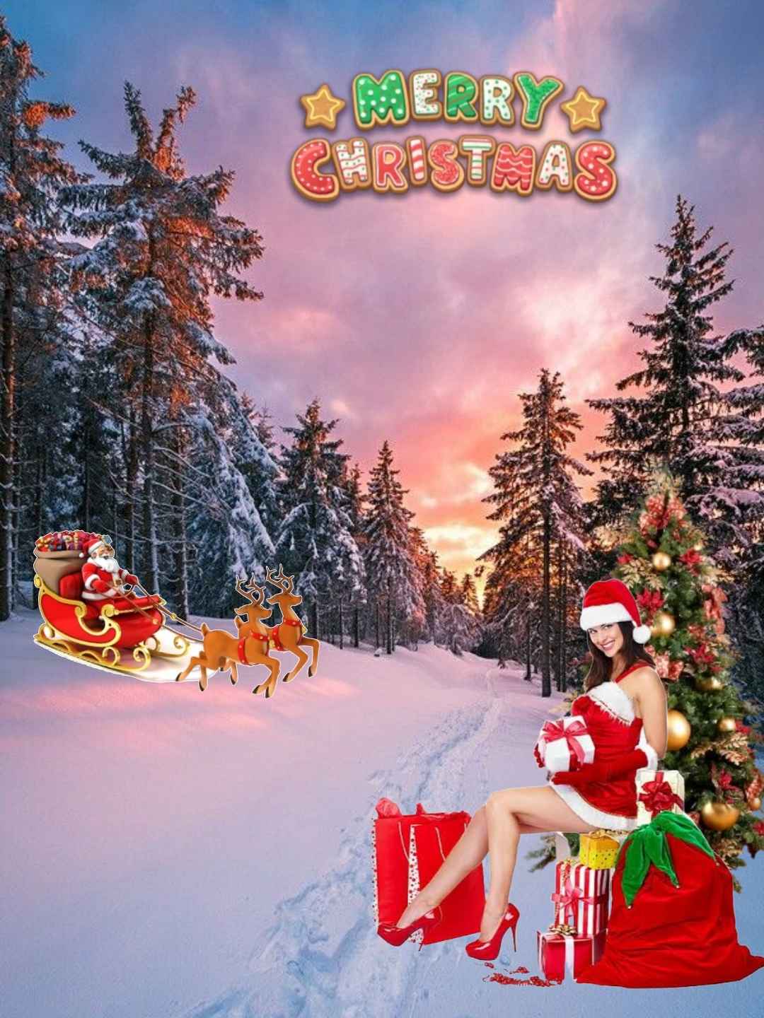 Happy Christmas Day Editing HD Backgrounds
