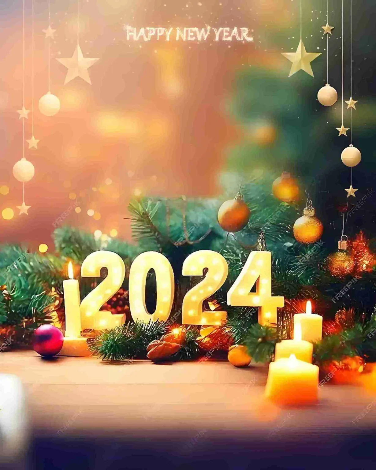 Happy New Year 2024 HD Background
