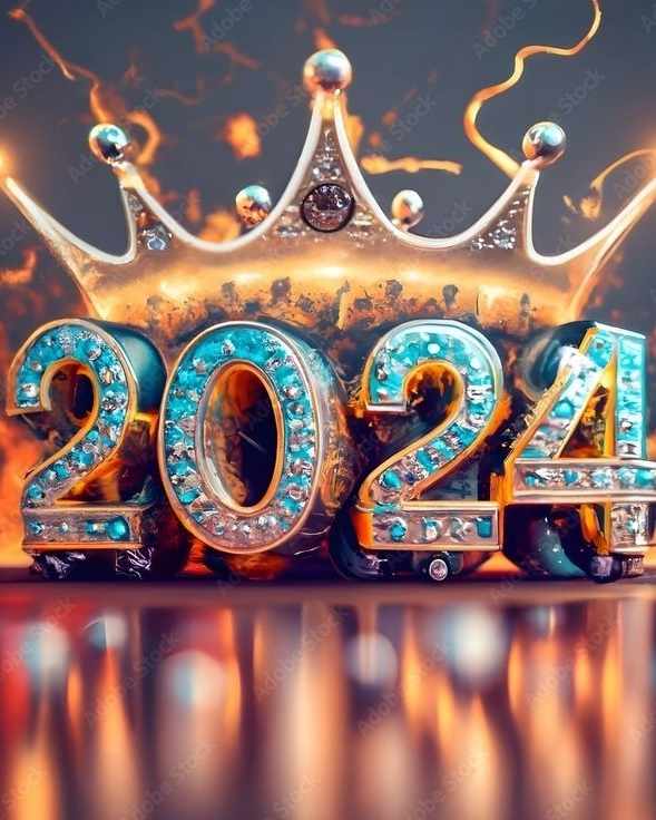 Happy New Year 2024 PicsArt Background