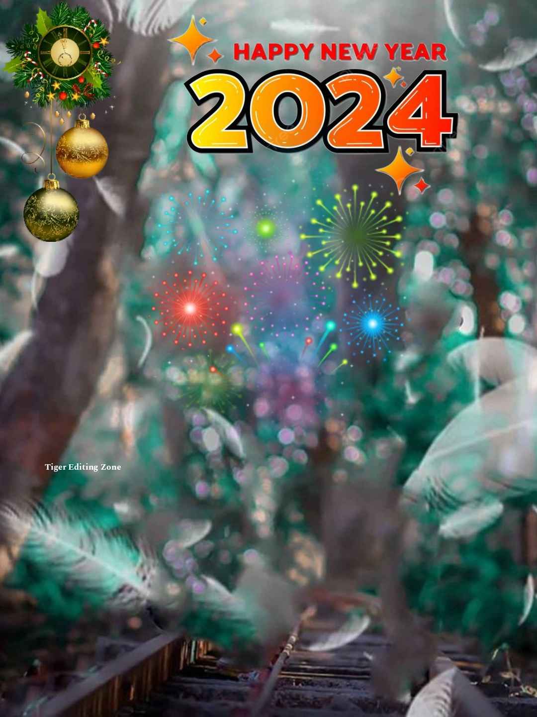 Happy New Year Background 2024 HD 4K Photoshop
