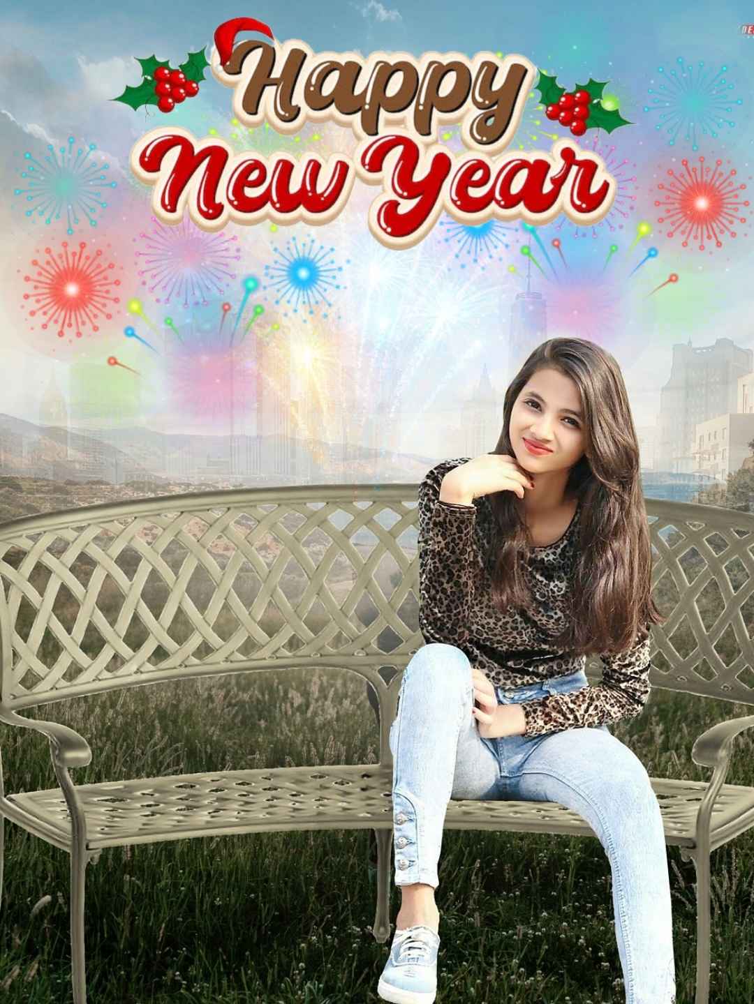 Happy New Year Background for Editing