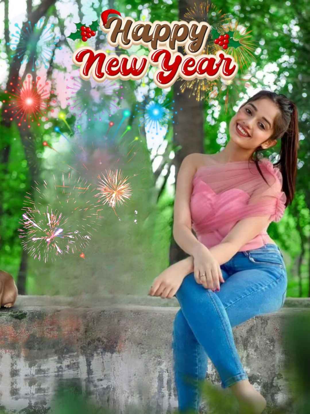 Happy New Year CB Background Girl Image