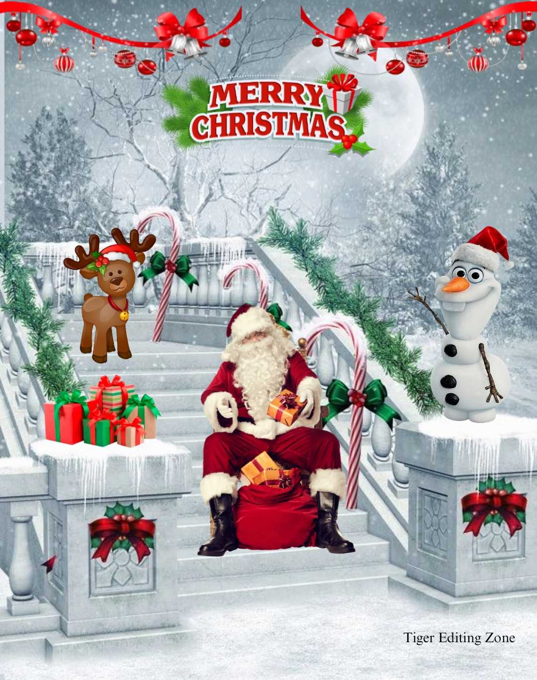 Merry Christmas Day PicsArt Editing Background HD