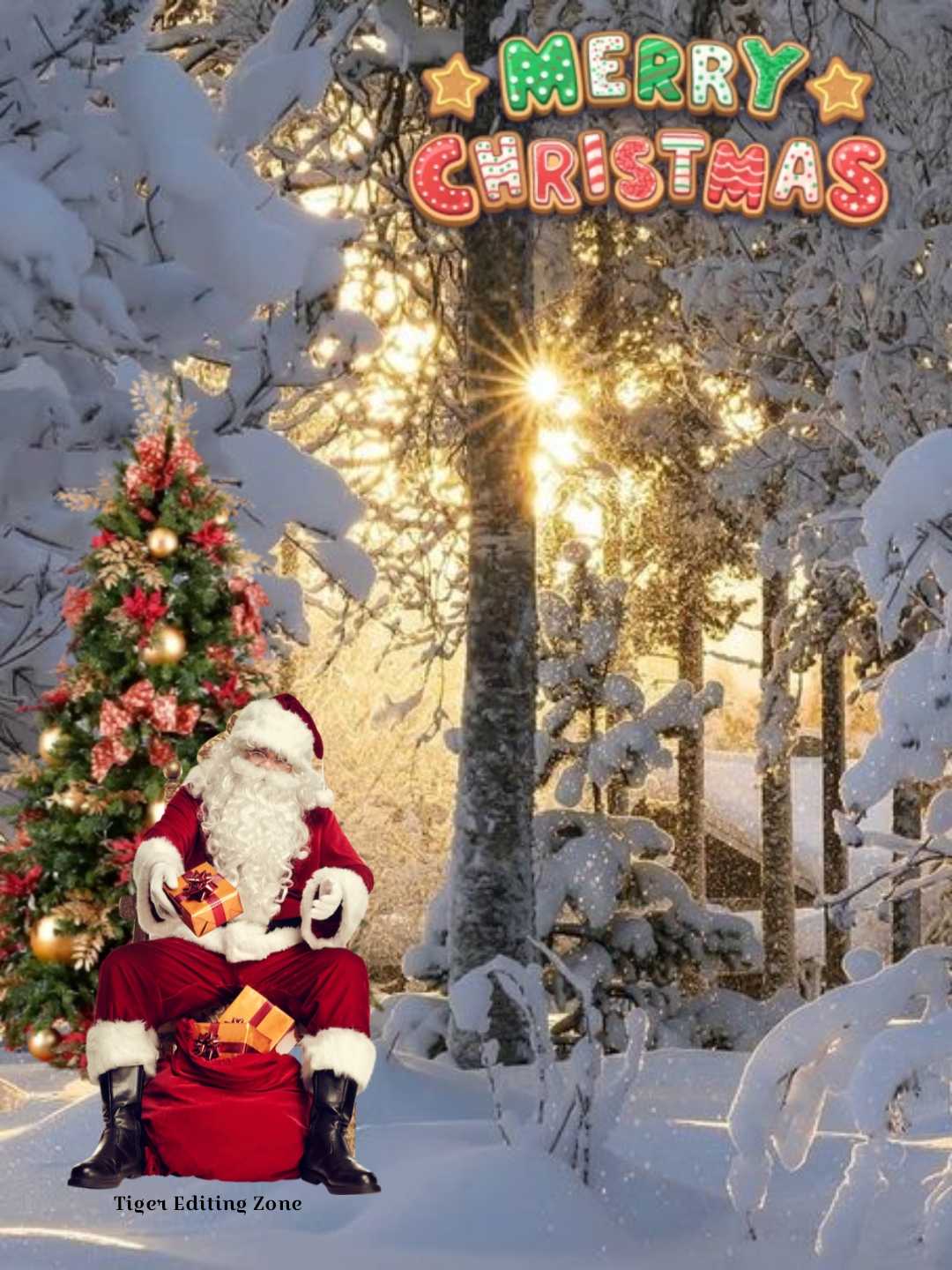 Merry Christmas Editing Background Image