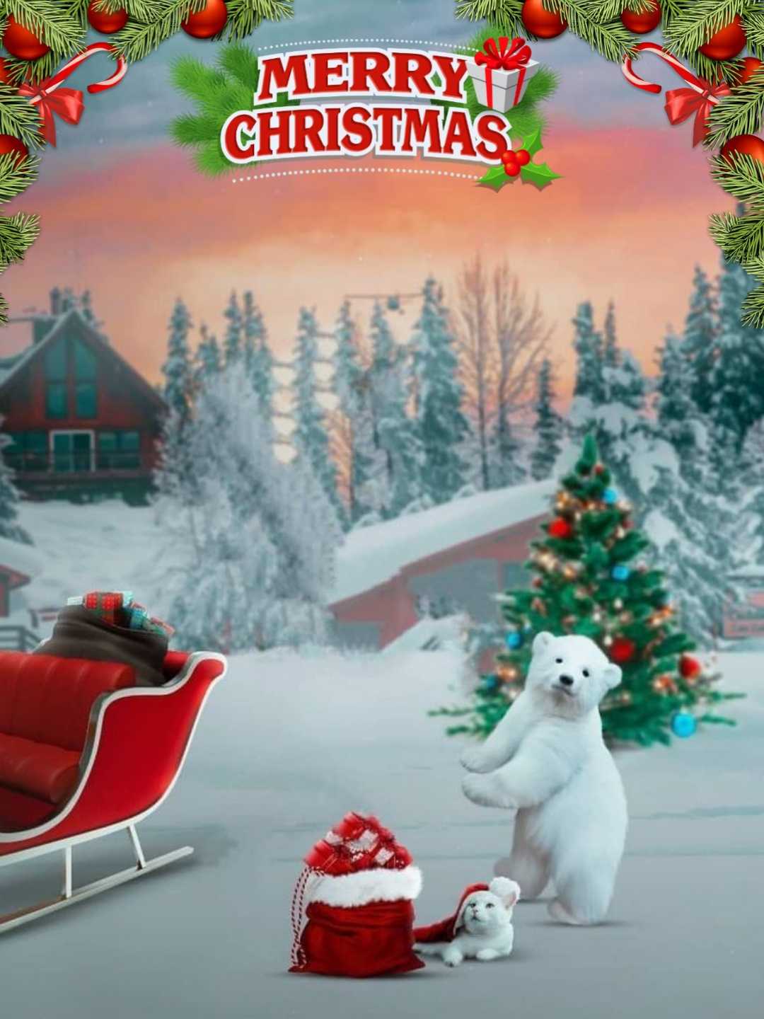 Merry Christmas Editing Background