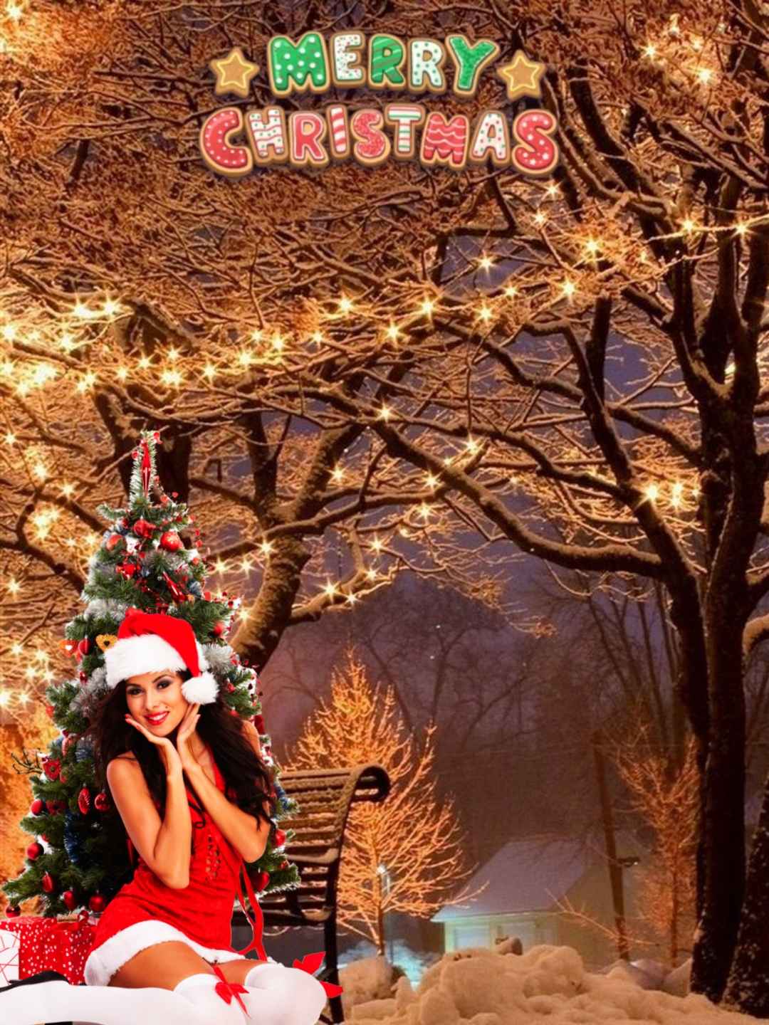 Merry Christmas Editing CB Girl Backgrounds HD