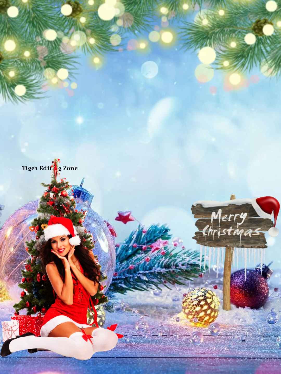 Merry Christmas Photo Editing CB Girl Backgrounds