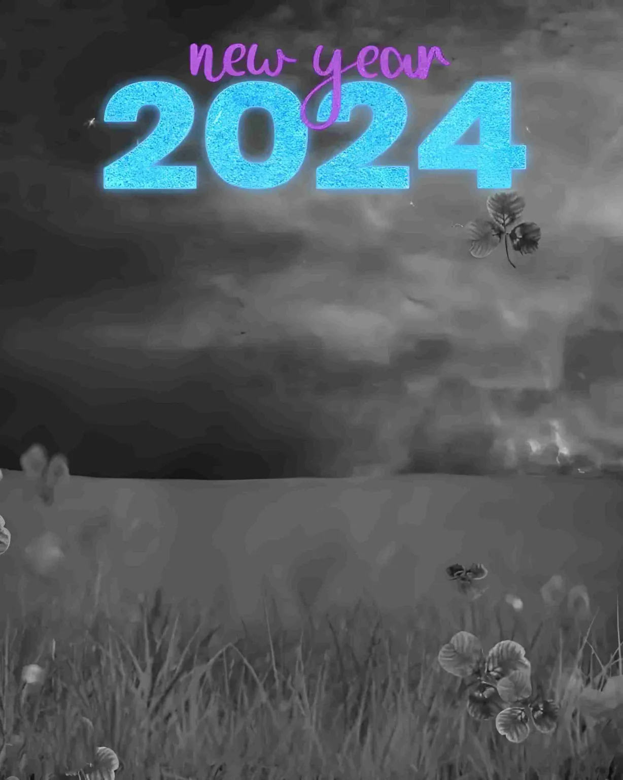 New Year 2024 Dark Background