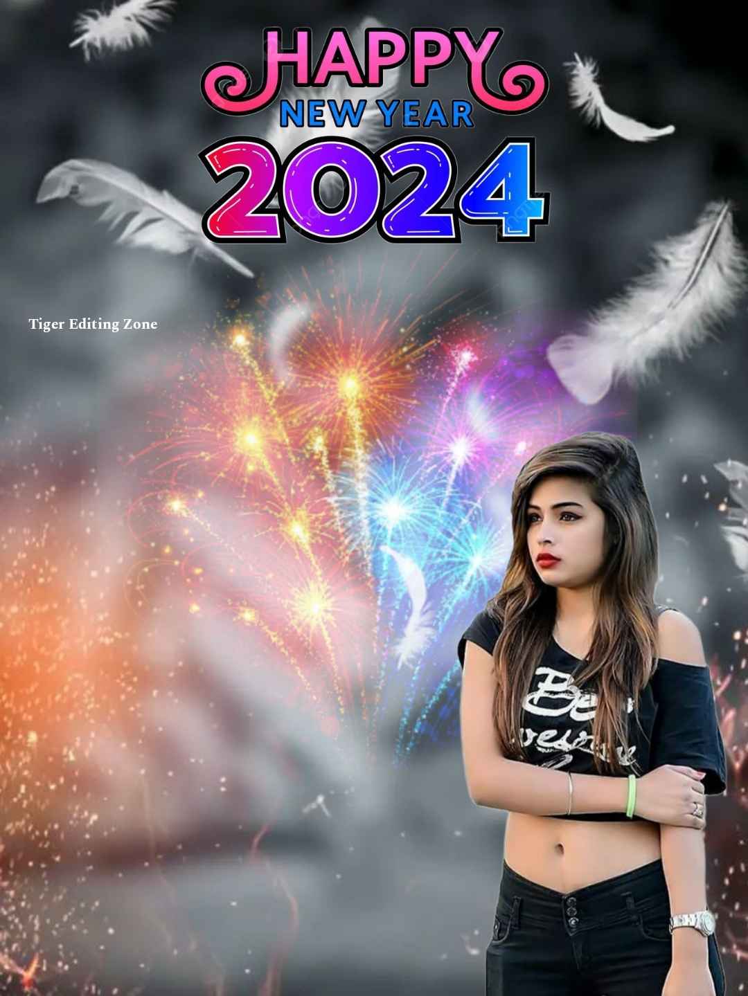 New Year Background Hd Girl 4K Image