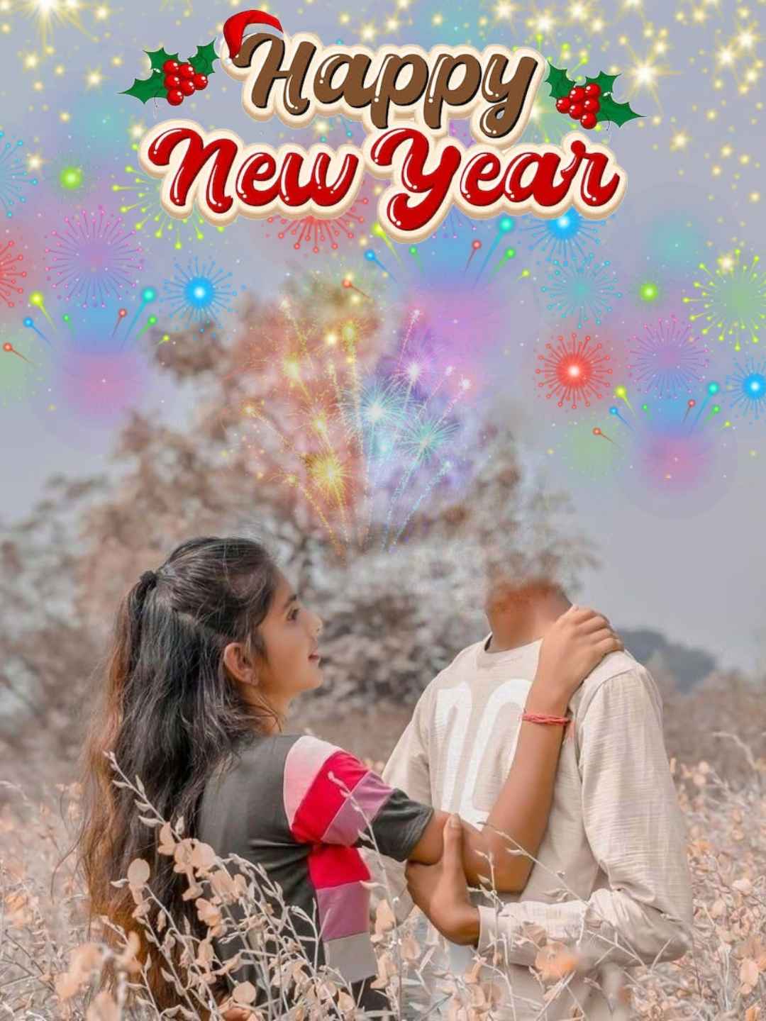 New Year CB Background Head Cut With Girl