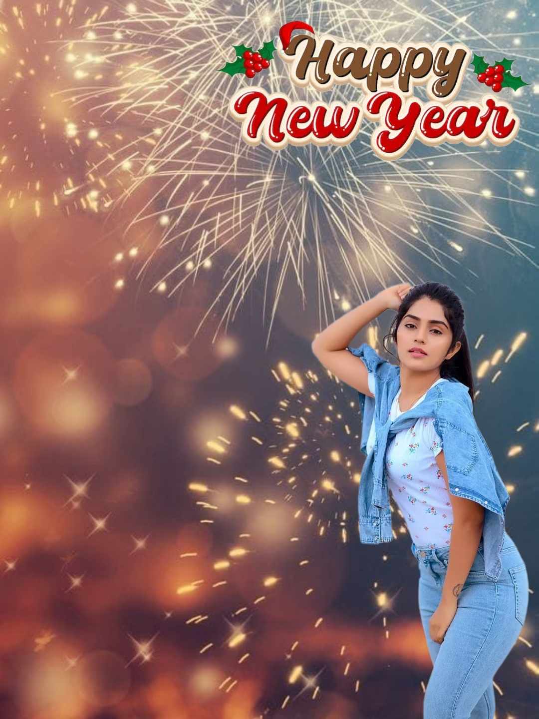 New Year Girl Background Images for editing