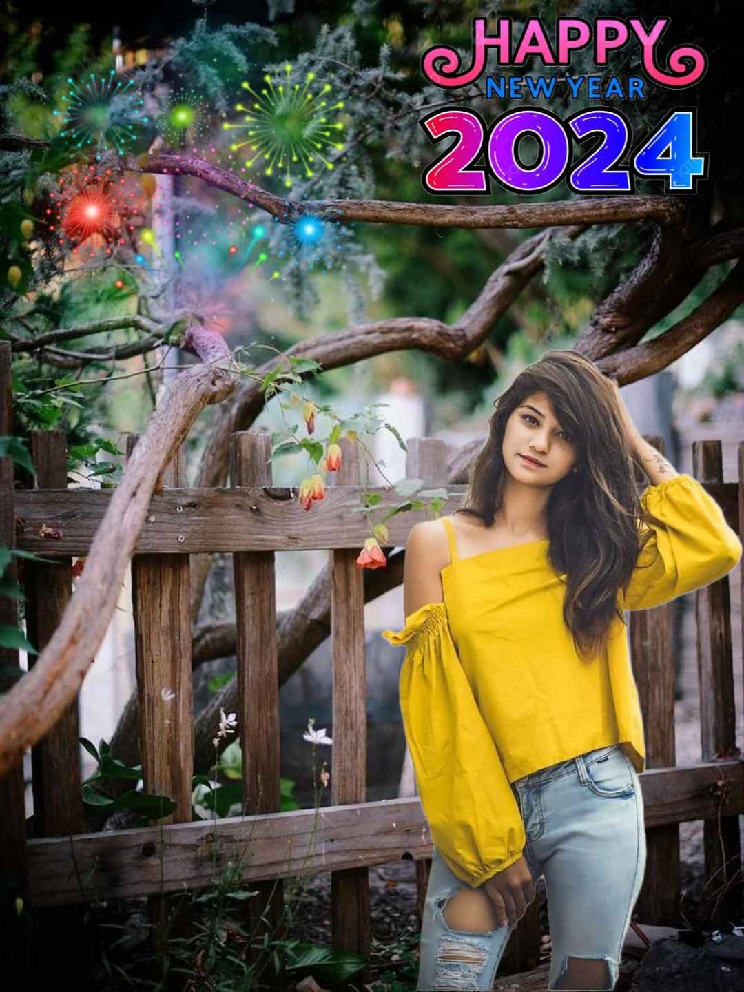 PicsArt New Year 2024 Photo Editing Background Girl