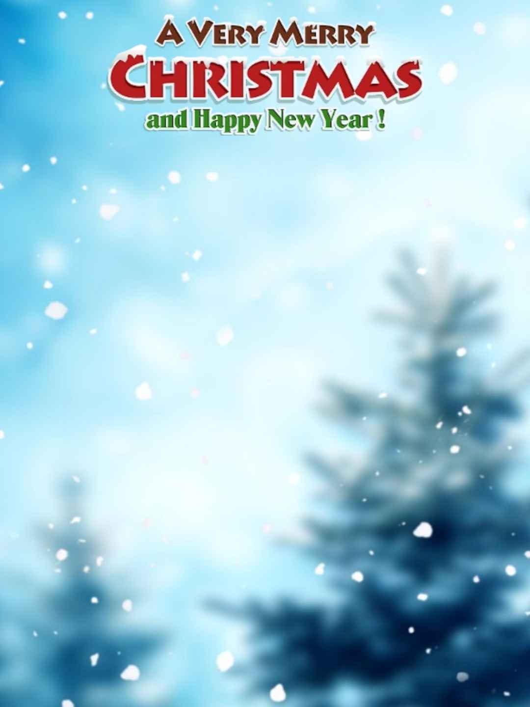 Snowfall With Christmas Tree Editing HD Background