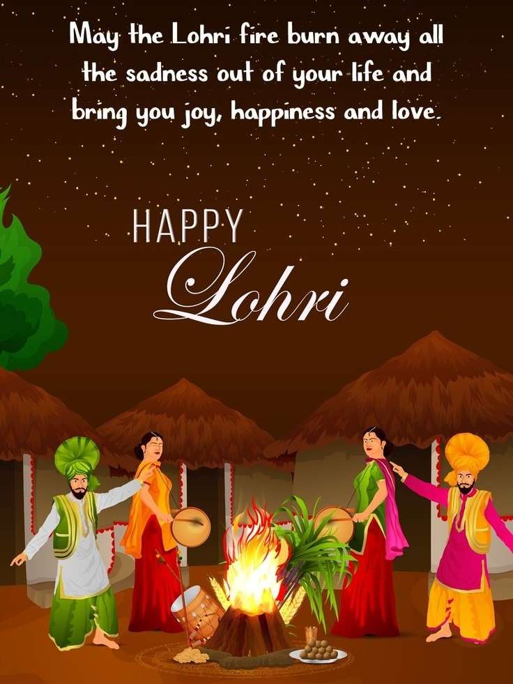 Happy Lohri Poster Background HD Image