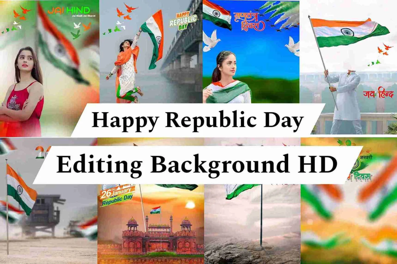 Happy Republic Day 2024 Photo Editing Background - Free Download