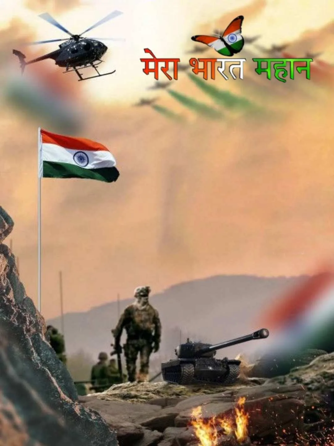Indian Army Republic Day Editing Background