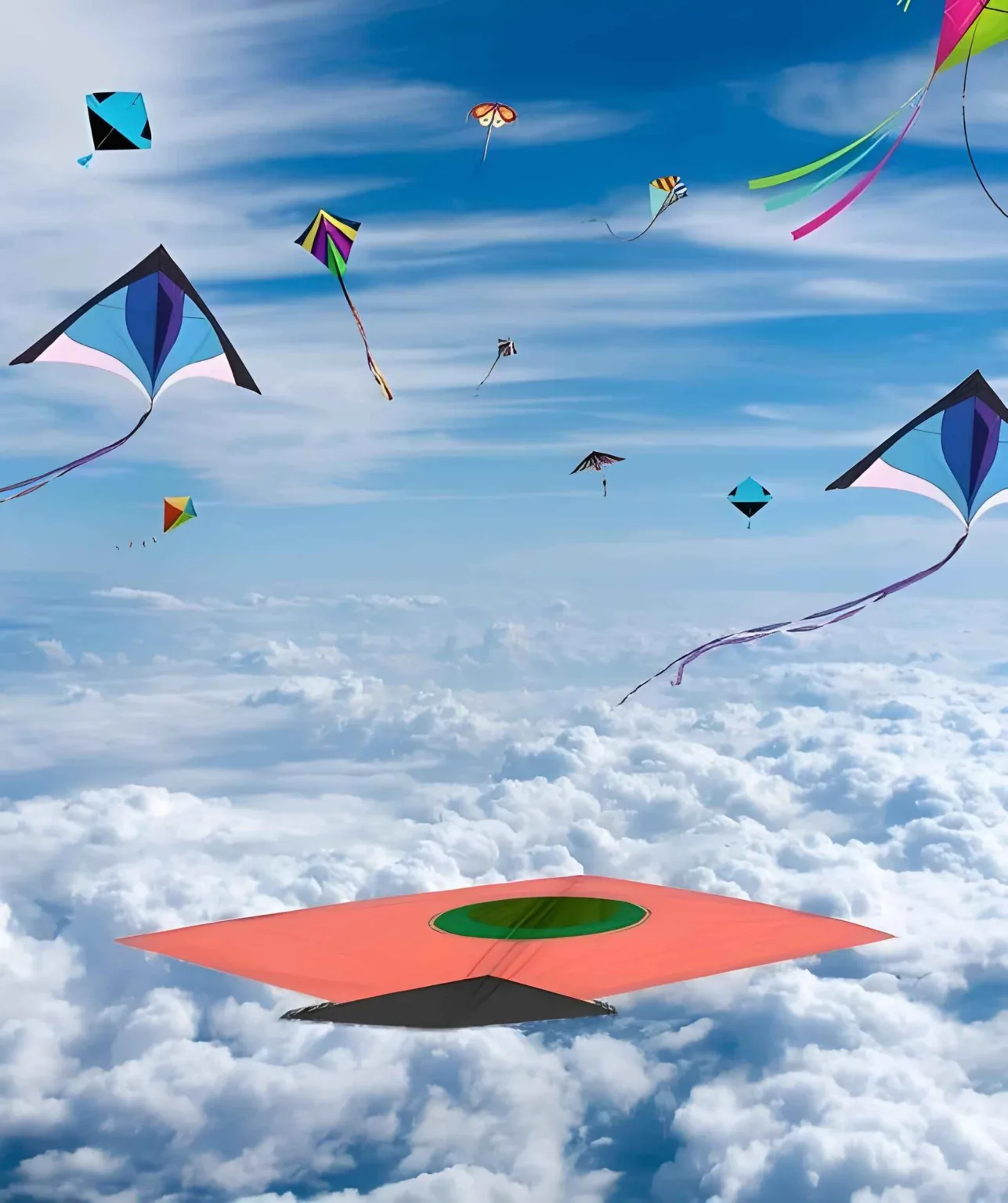 Kites Background Image for Makar Sankranti
