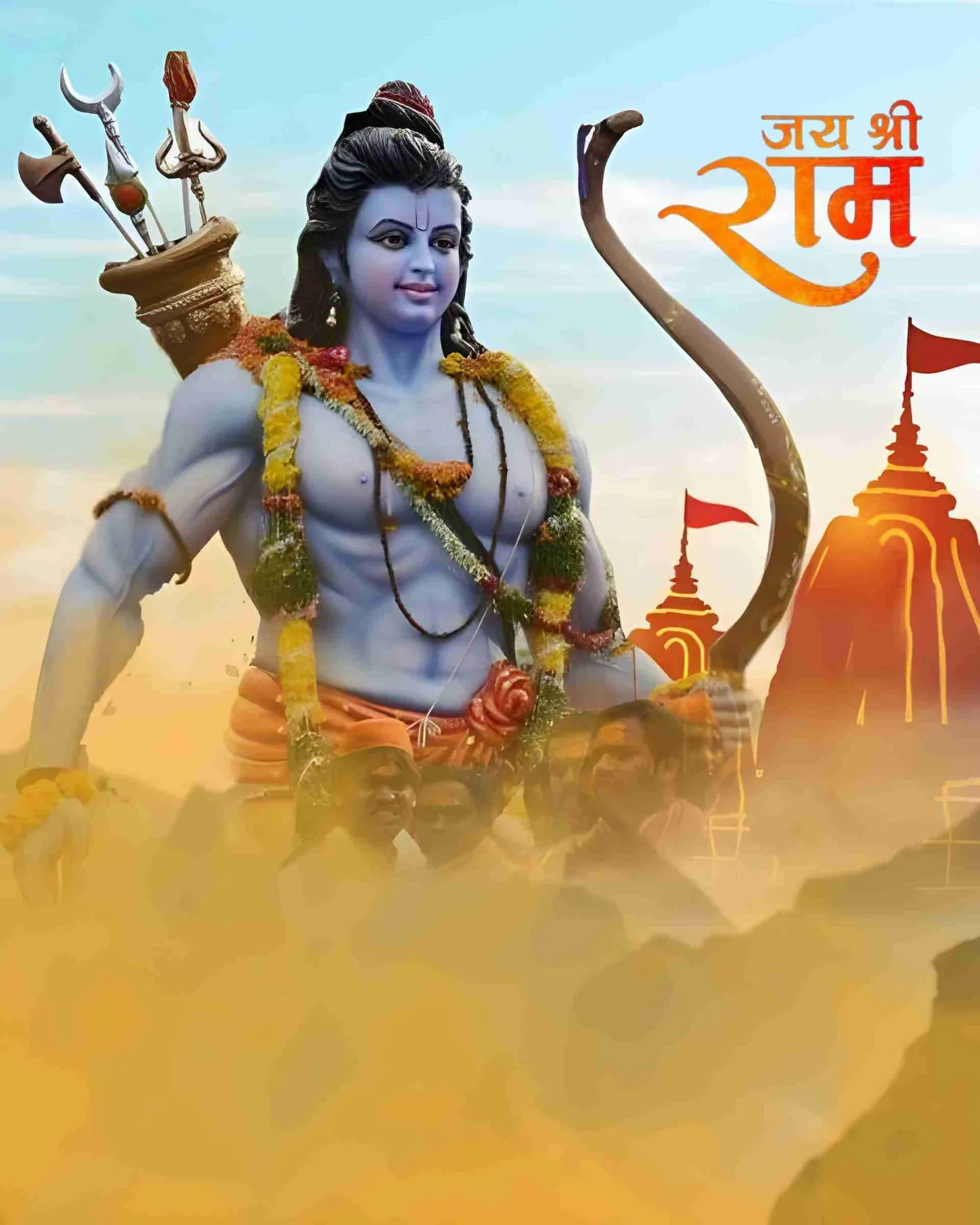Lord Shree Ram Background Image for Editing