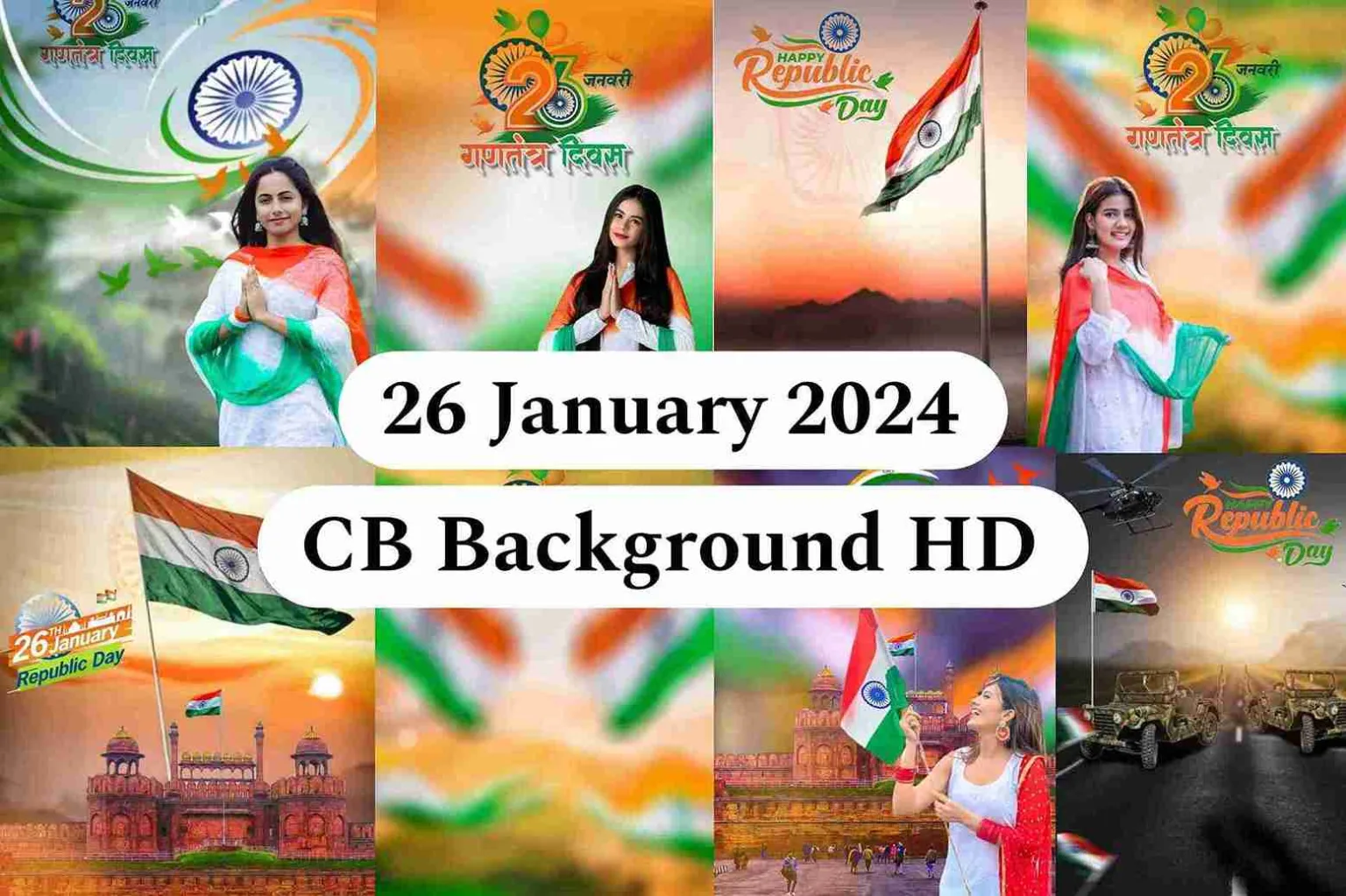 26 January Republic Day CB Editing Background - Free Download