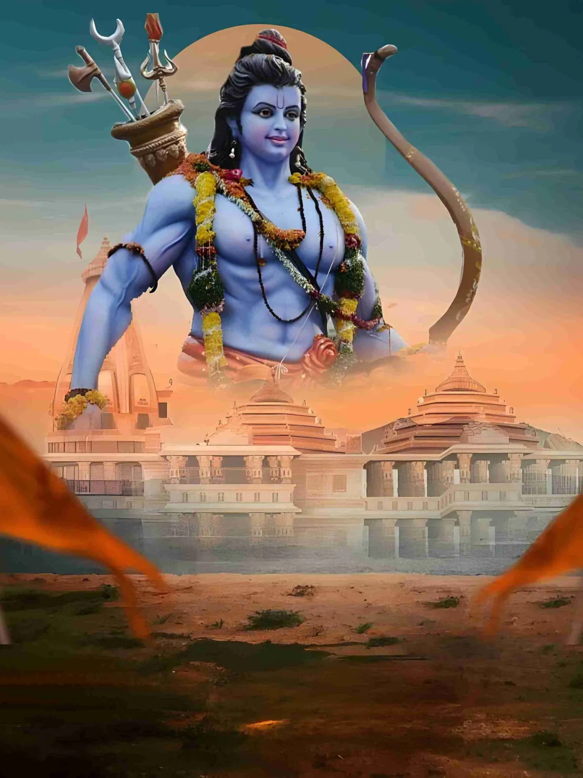 Lord Shree Ram Mandir Ayodhya Background HD