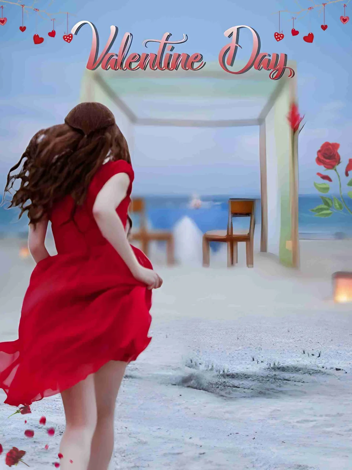 Happy valentine day editing background
