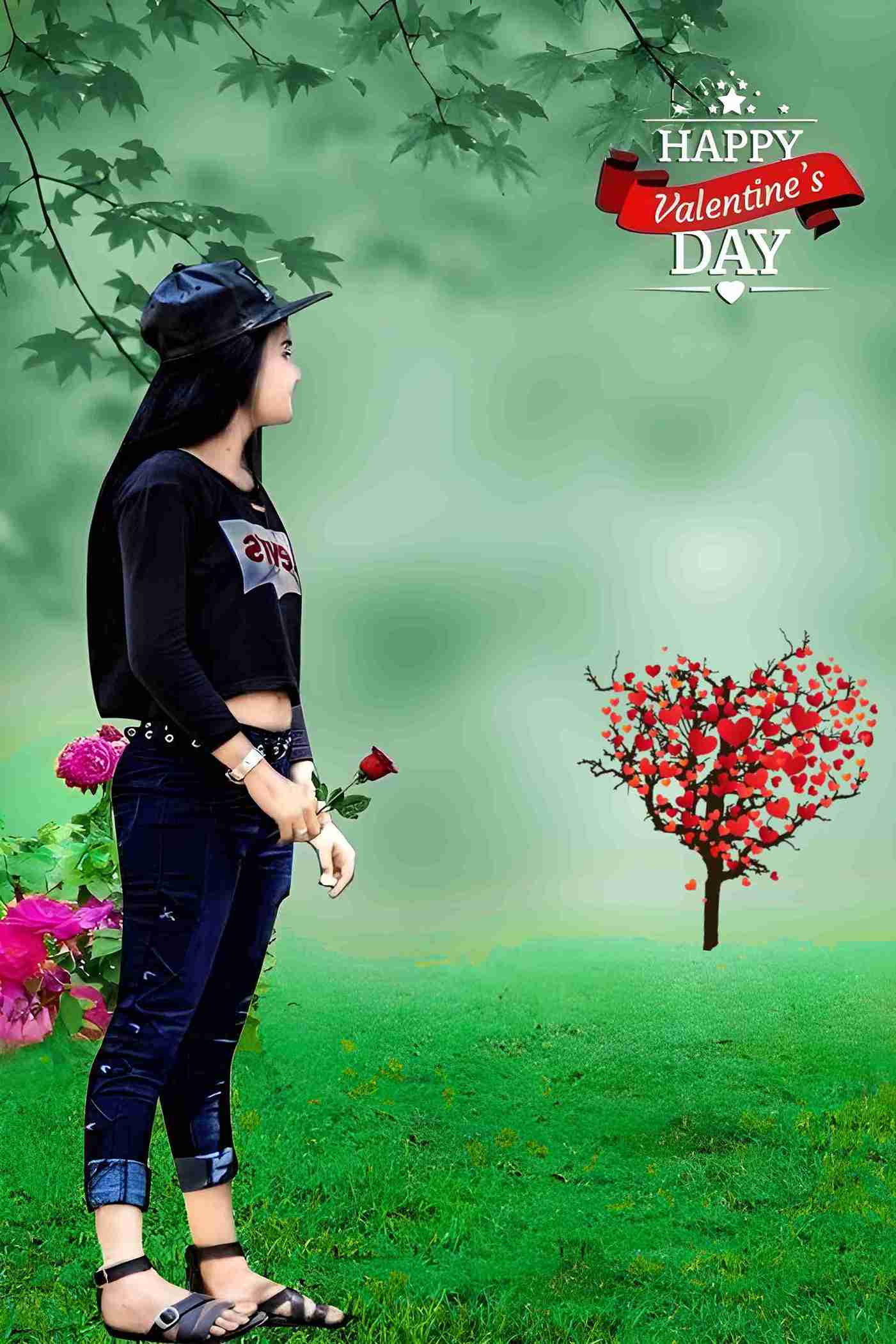 Rose Day Editing Background