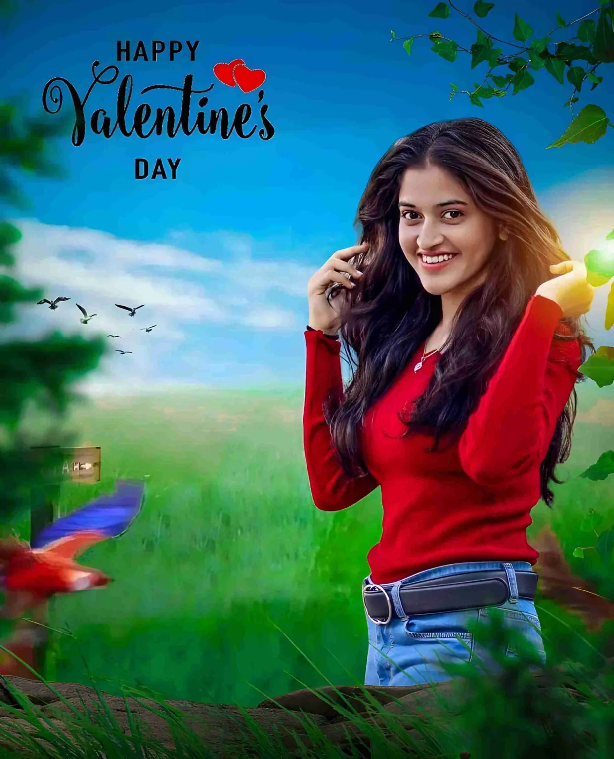 Valentine Day Special Photo Editing Background With Love Girl Cb